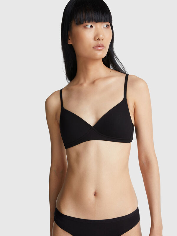Padded cotton bra Women