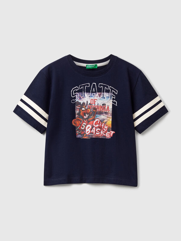 Oversized fit t-shirt with photographic print Junior Boy
