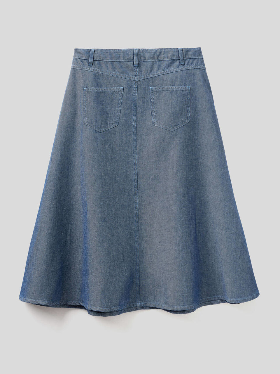 Midi skirt in cotton blend denim image number 2