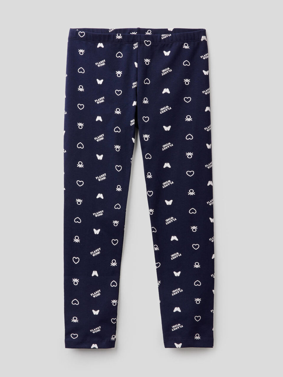 Printed leggings in stretch cotton image number 1