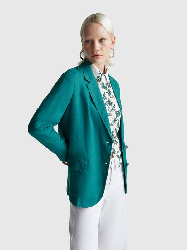Blazer in pure linen Women
