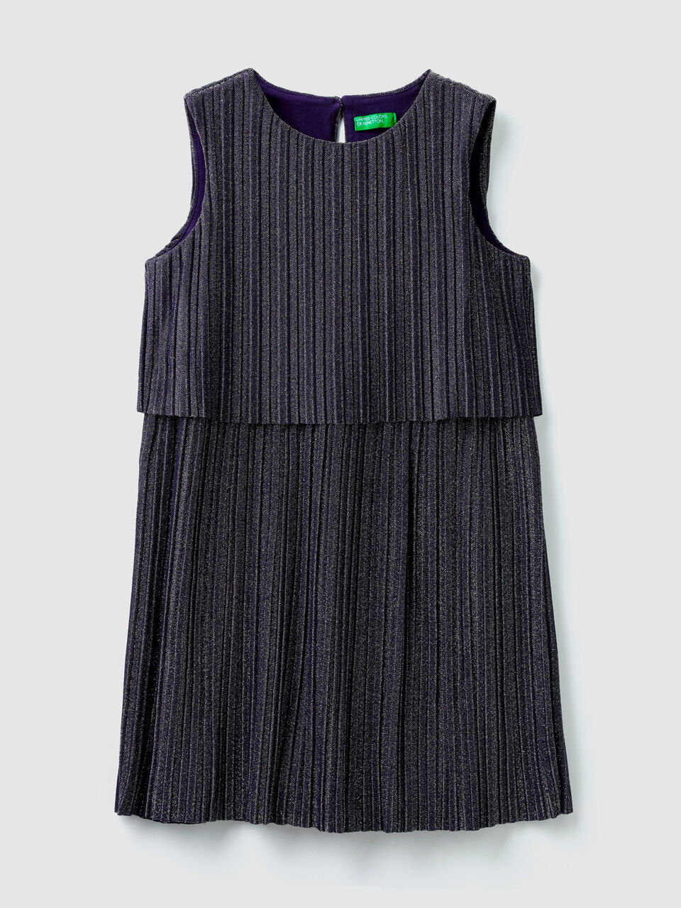 Pleated dress with lurex image number 1