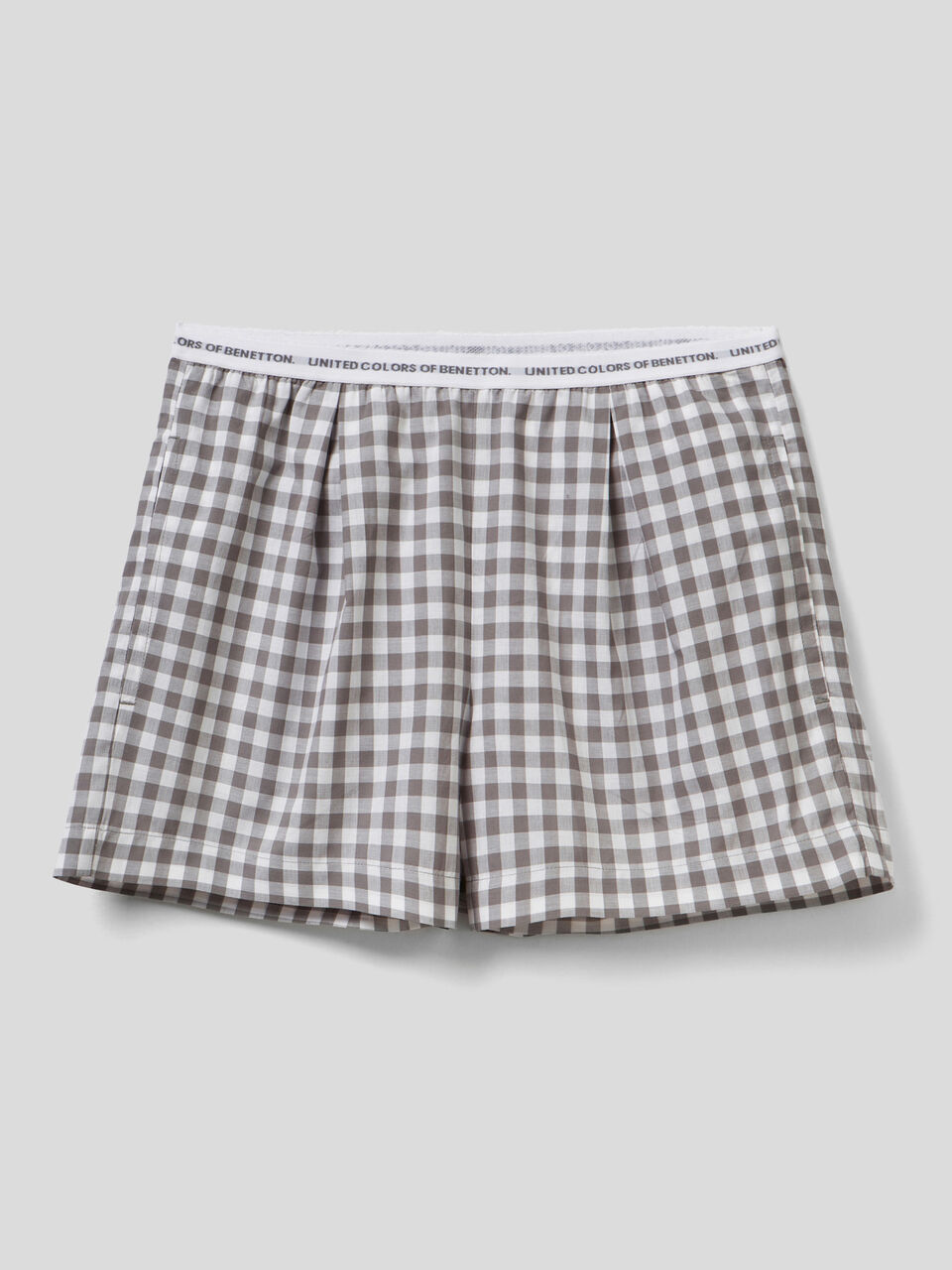 Check shorts in pure cotton image number 1