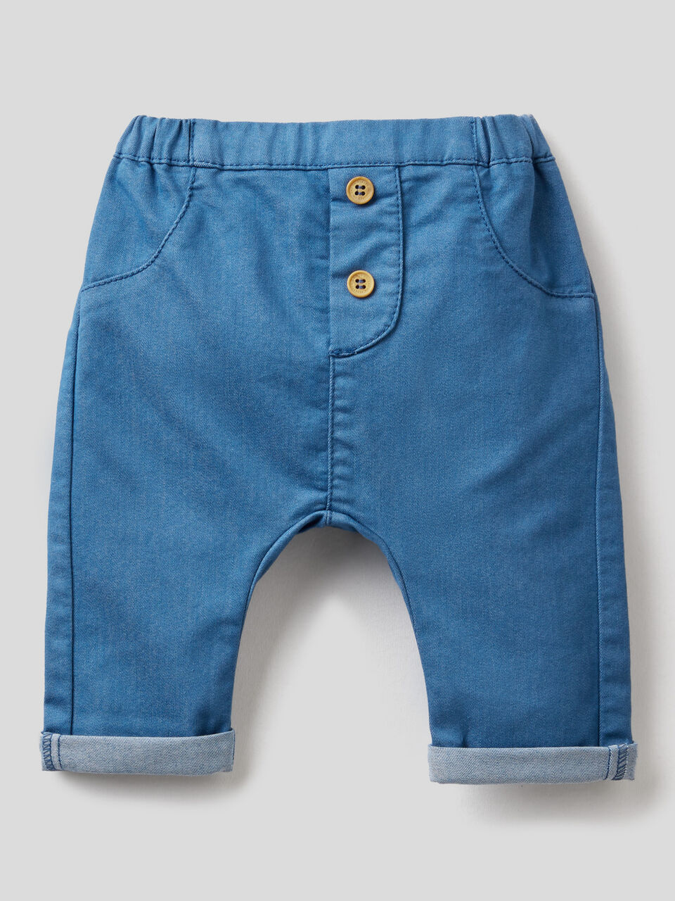Trousers in stretch cotton blend New Born (0-18 months) image number 1