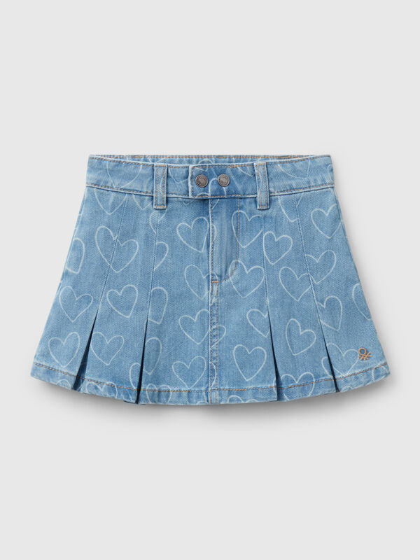 Pleated denim skirt Junior Girl