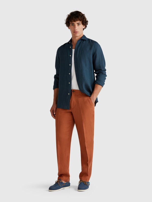 Pinstripe palazzo trousers Men