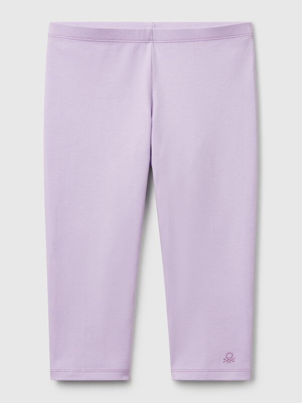 Knee-length stretch cotton leggings Junior Girl