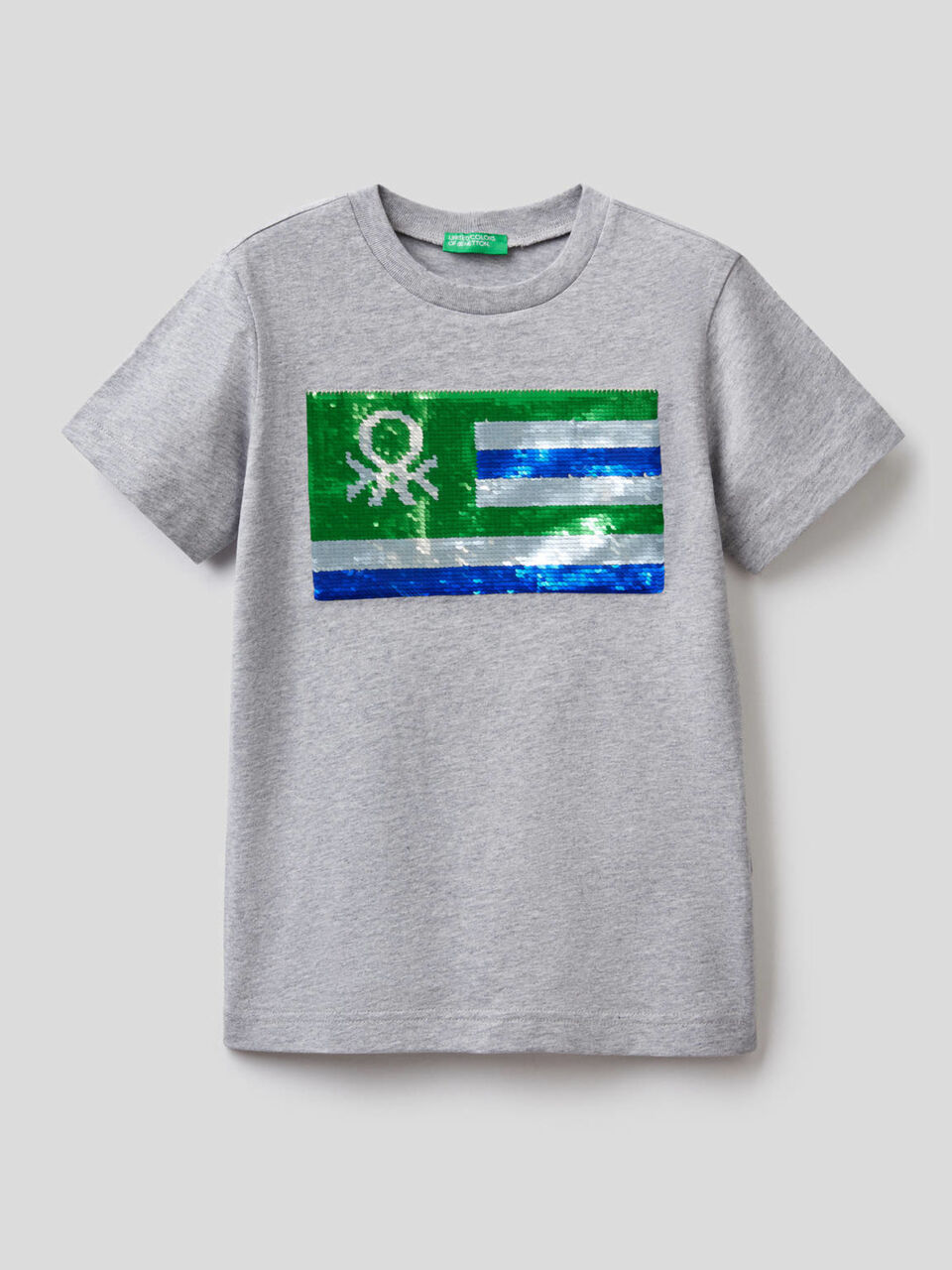 Pure cotton t-shirt with sequins image number 1