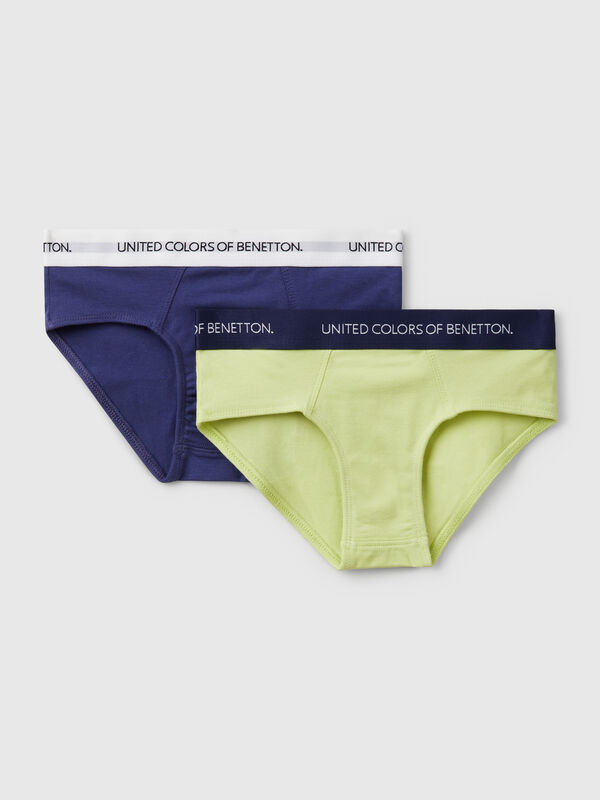Two briefs with logoed elastic Junior Boy