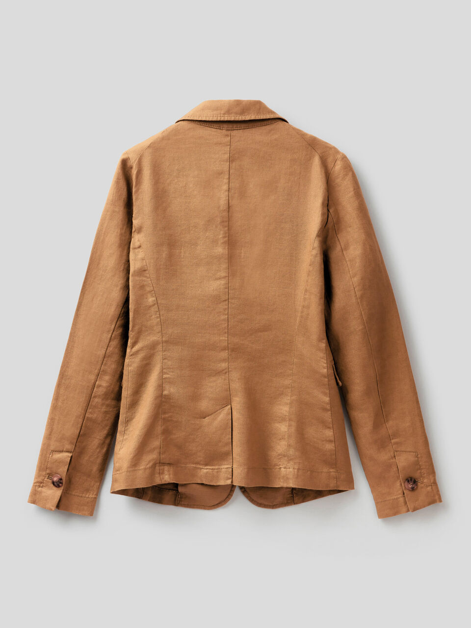 Waisted blazer in 100% linen image number 2