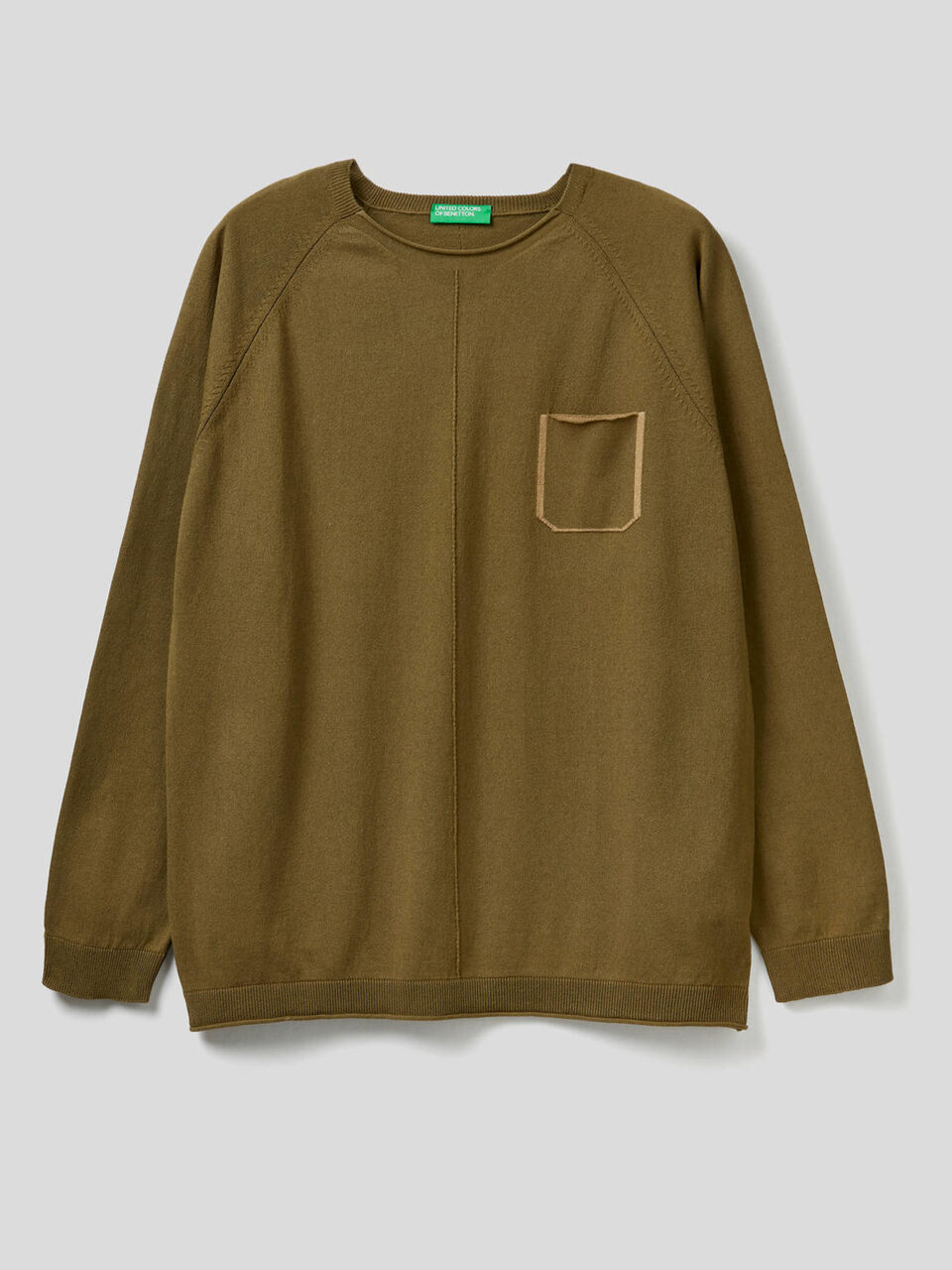 Cotton sweater with pocket image number 1