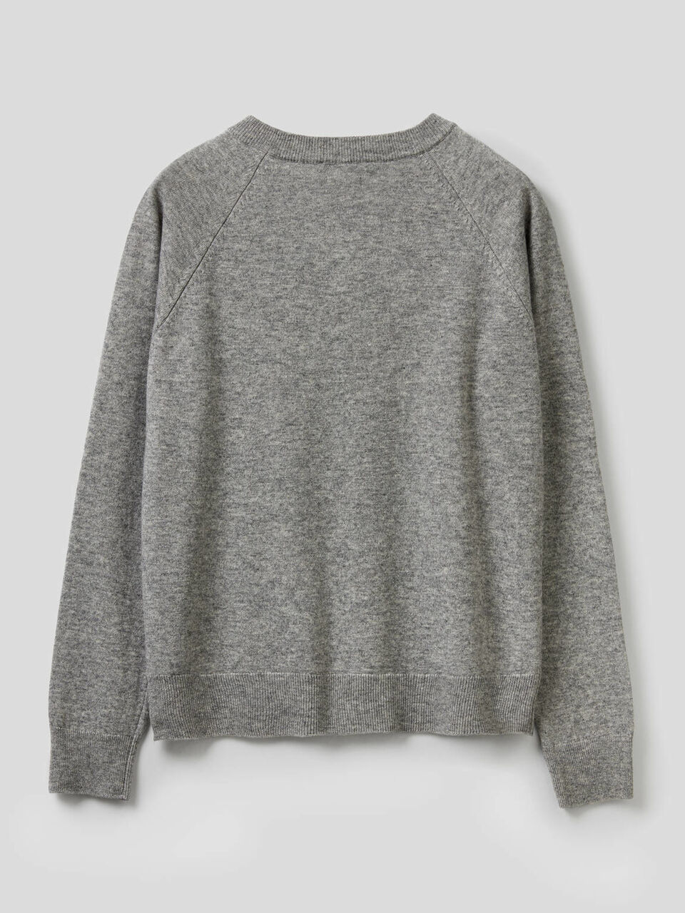 Crew neck in cashmere and wool blend image number 2