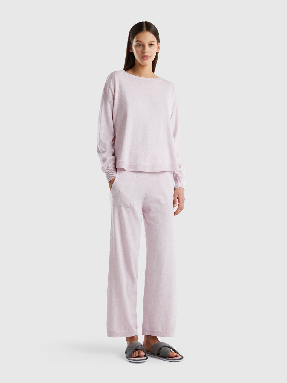Trousers in cashmere blend