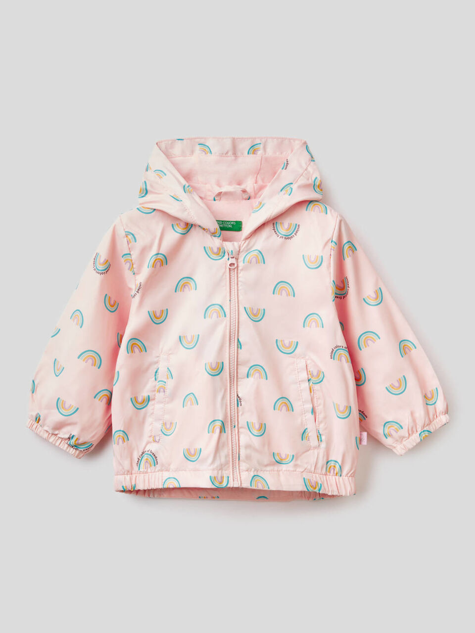 Printed jacket with hood image number 1