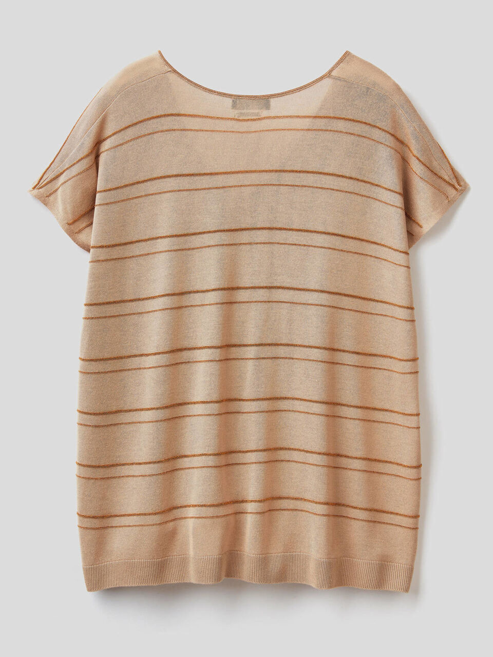 Short sleeve sweater in silk blend image number 2