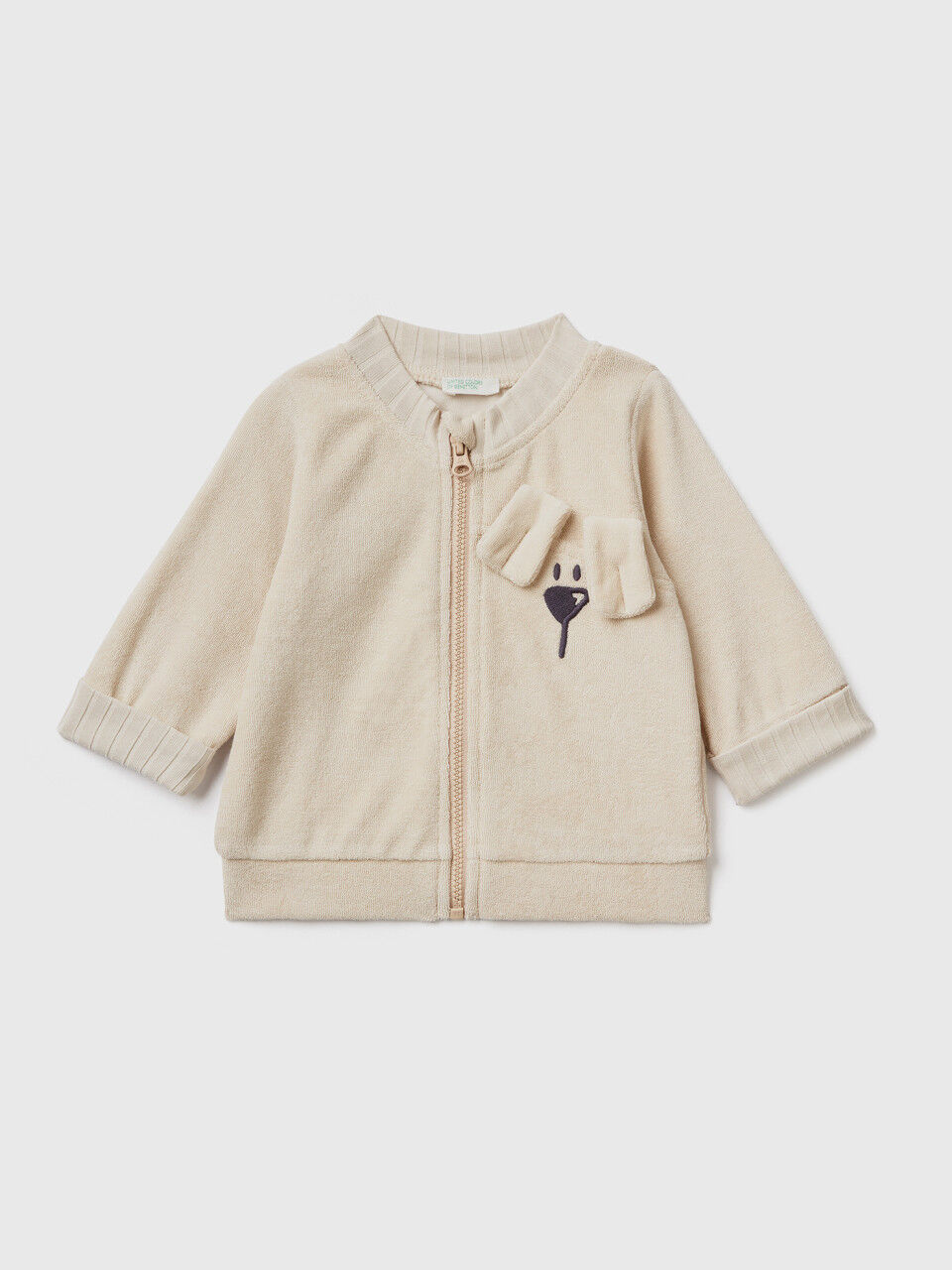 Terry sweatshirt with zip