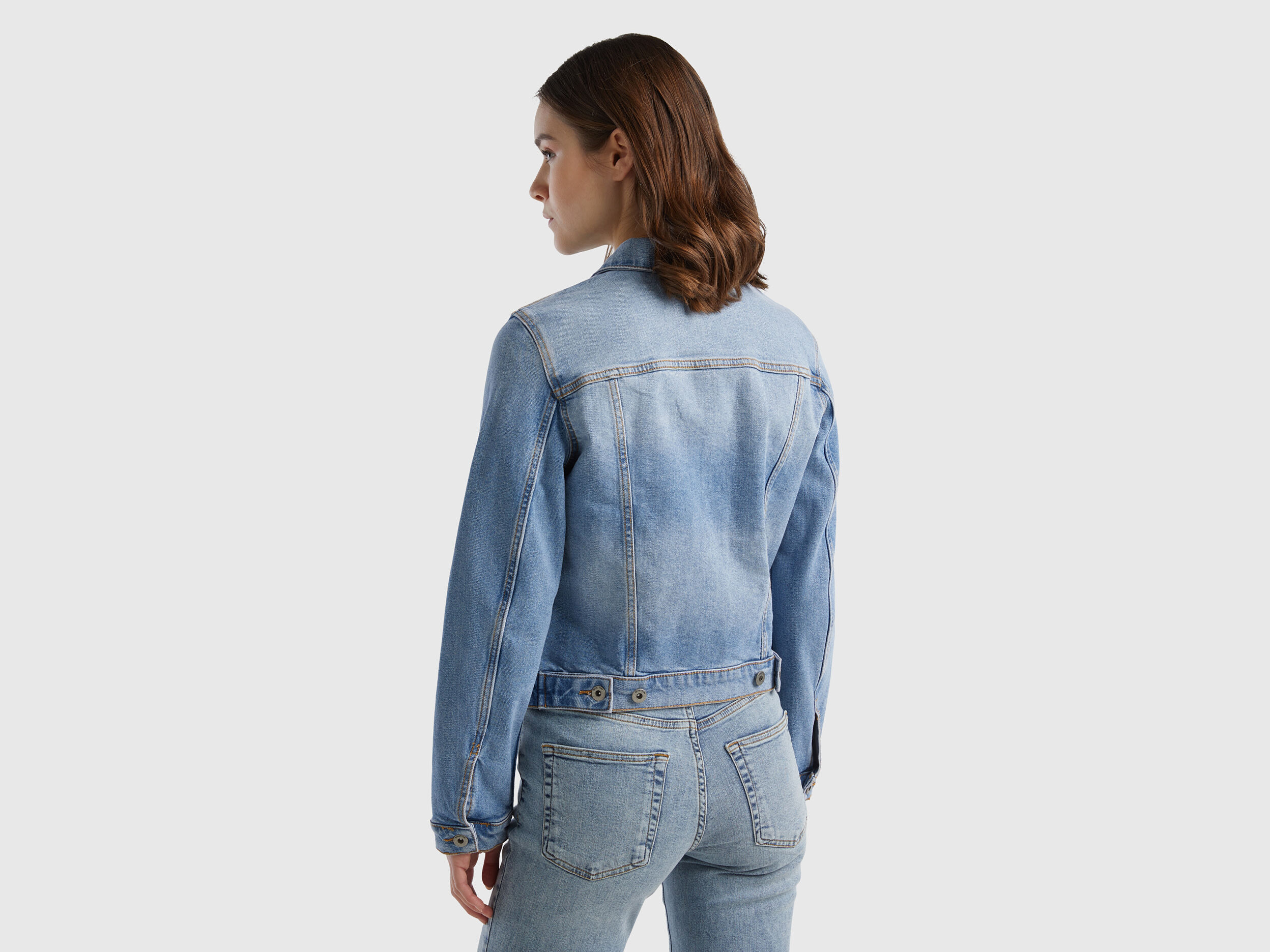 Rider denim jacket Light Blue Benetton