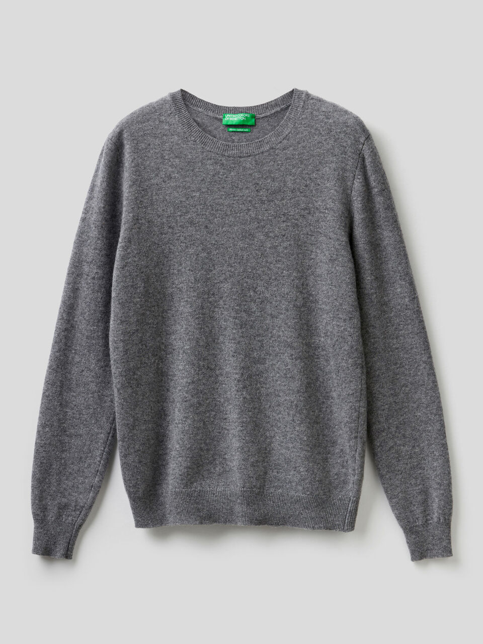 Crew neck sweater in pure virgin wool image number 1