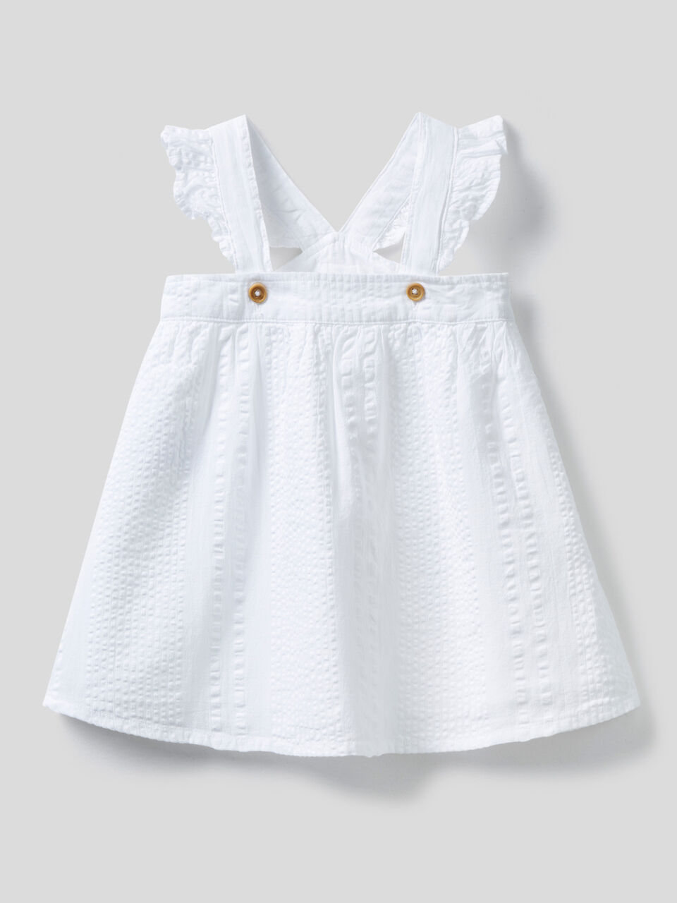 White dress with shoulder straps image number 1