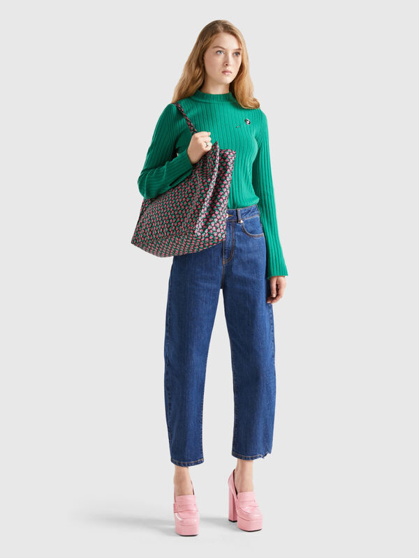 100% cotton balloon fit jeans