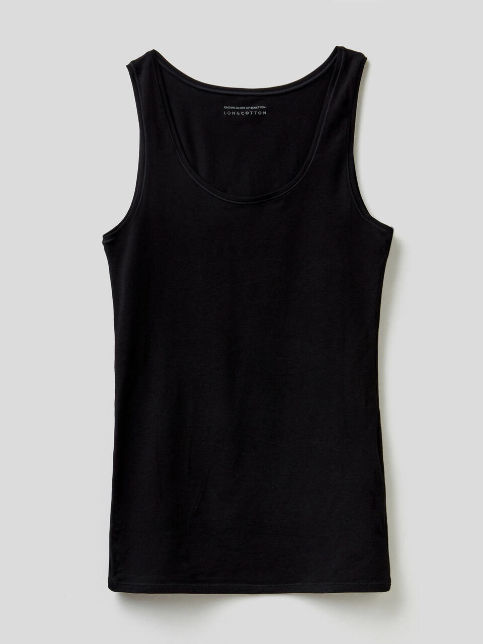 Tank top in stretch cotton image number 1
