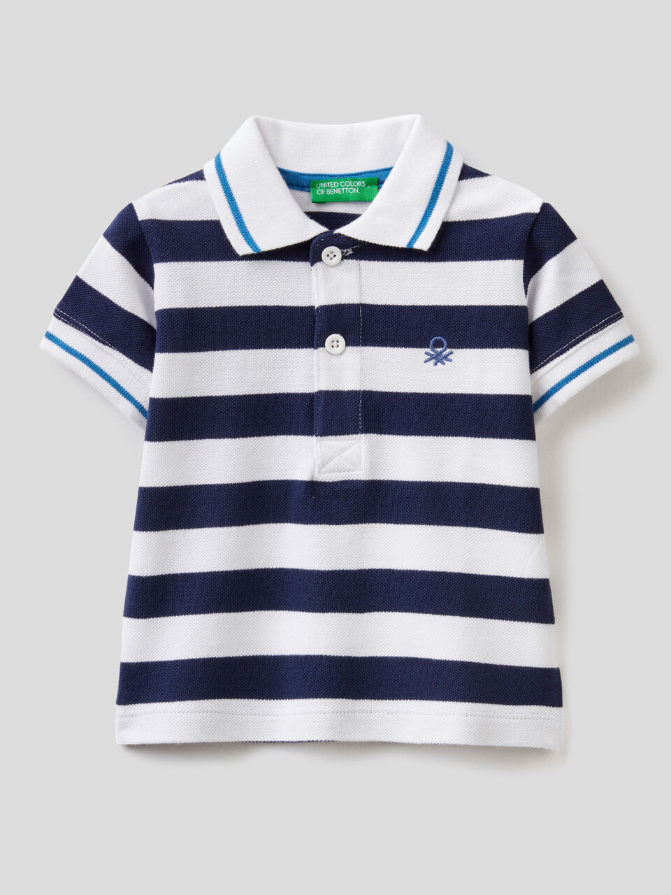 Short sleeve polo with stripes image number 1