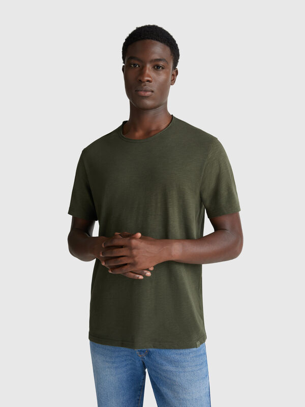 Slub cotton t-shirt Men