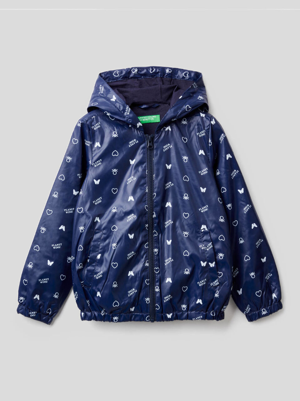 Jacket with hood in technical fabric image number 1