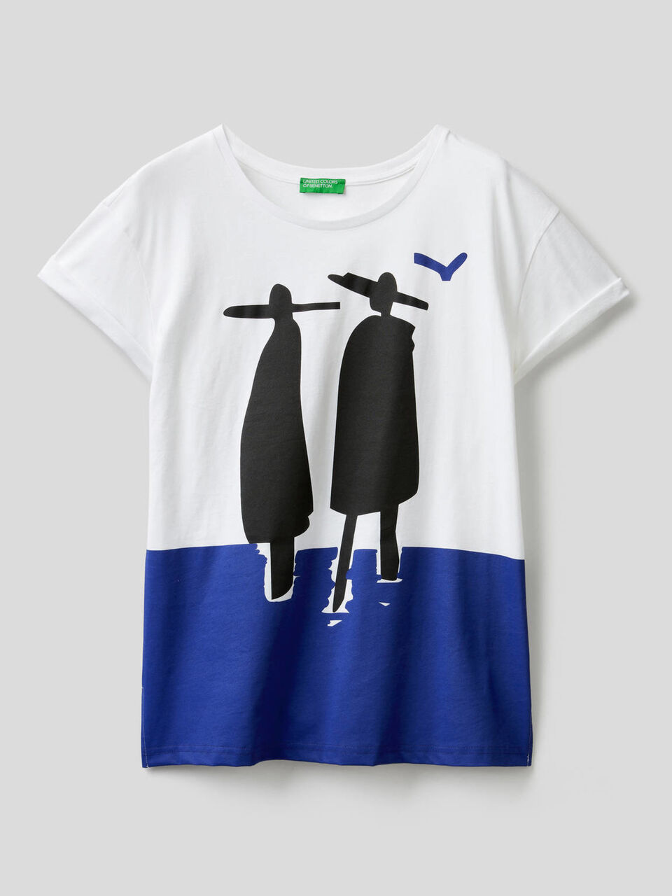 100% cotton t-shirt with maxi print image number 1