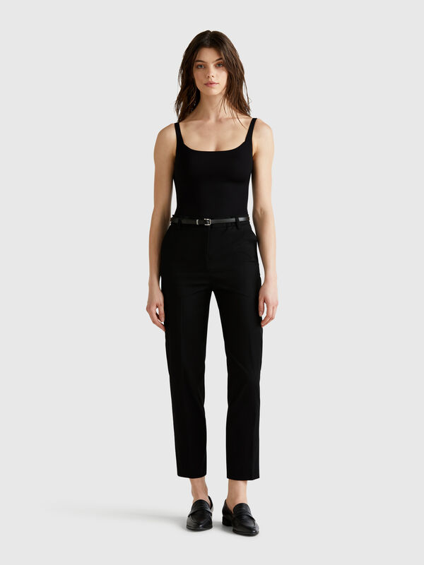 Stretch cotton chinos Women
