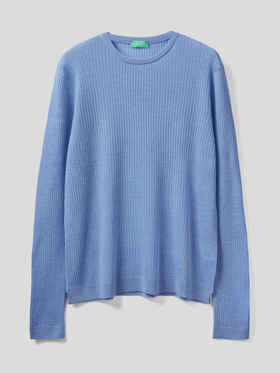 Ribbed crew neck sweater image number 1