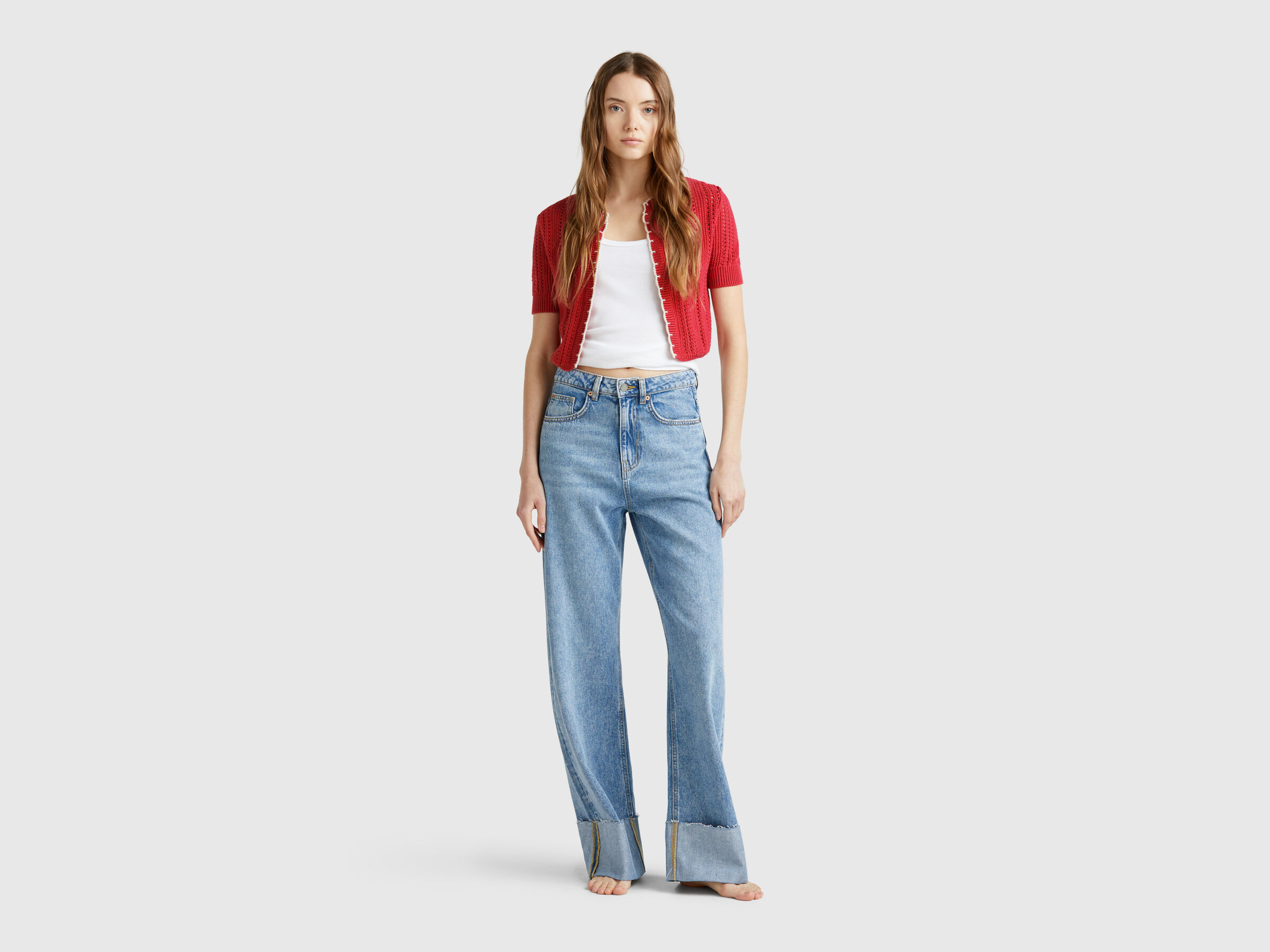 BUTTONED SWEATER H/S Women image number 2