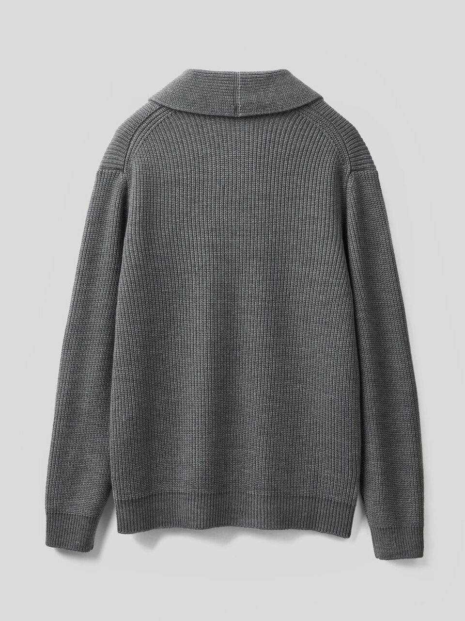 Wool blend cardigan with shawl collar image number 2