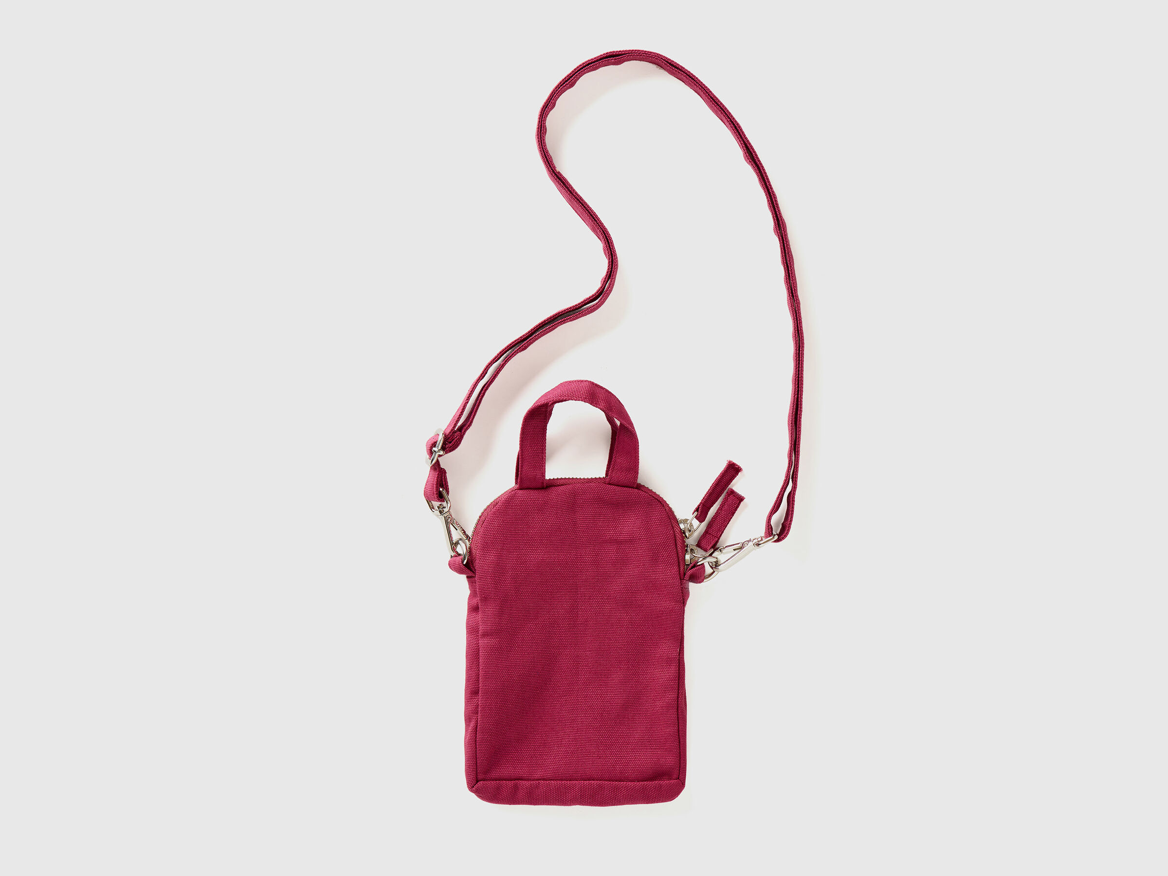 Burgundy cell phone holder in pure cotton image number 1