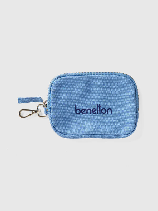 Light blue keychain and coin purse