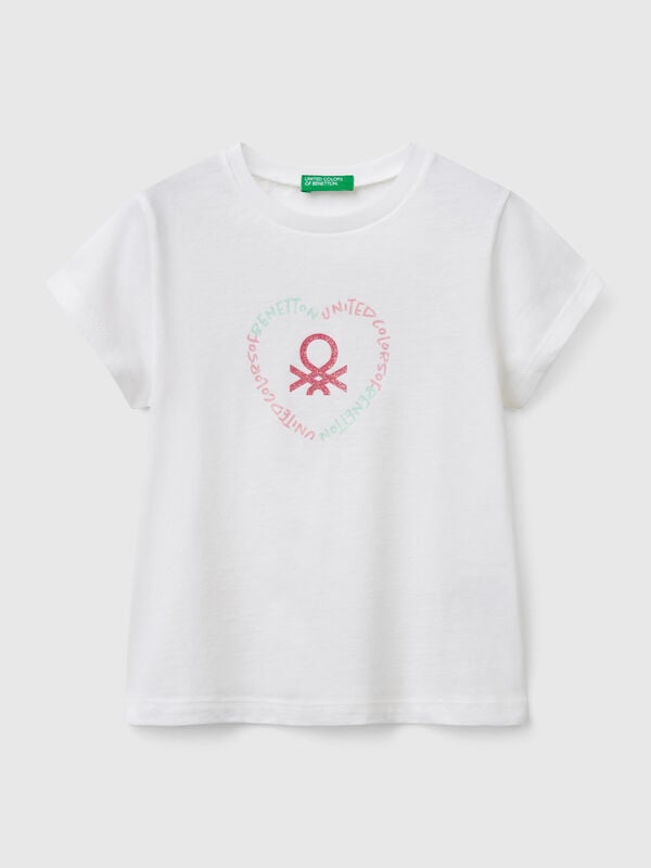 T-shirt with glitter print Junior Girl