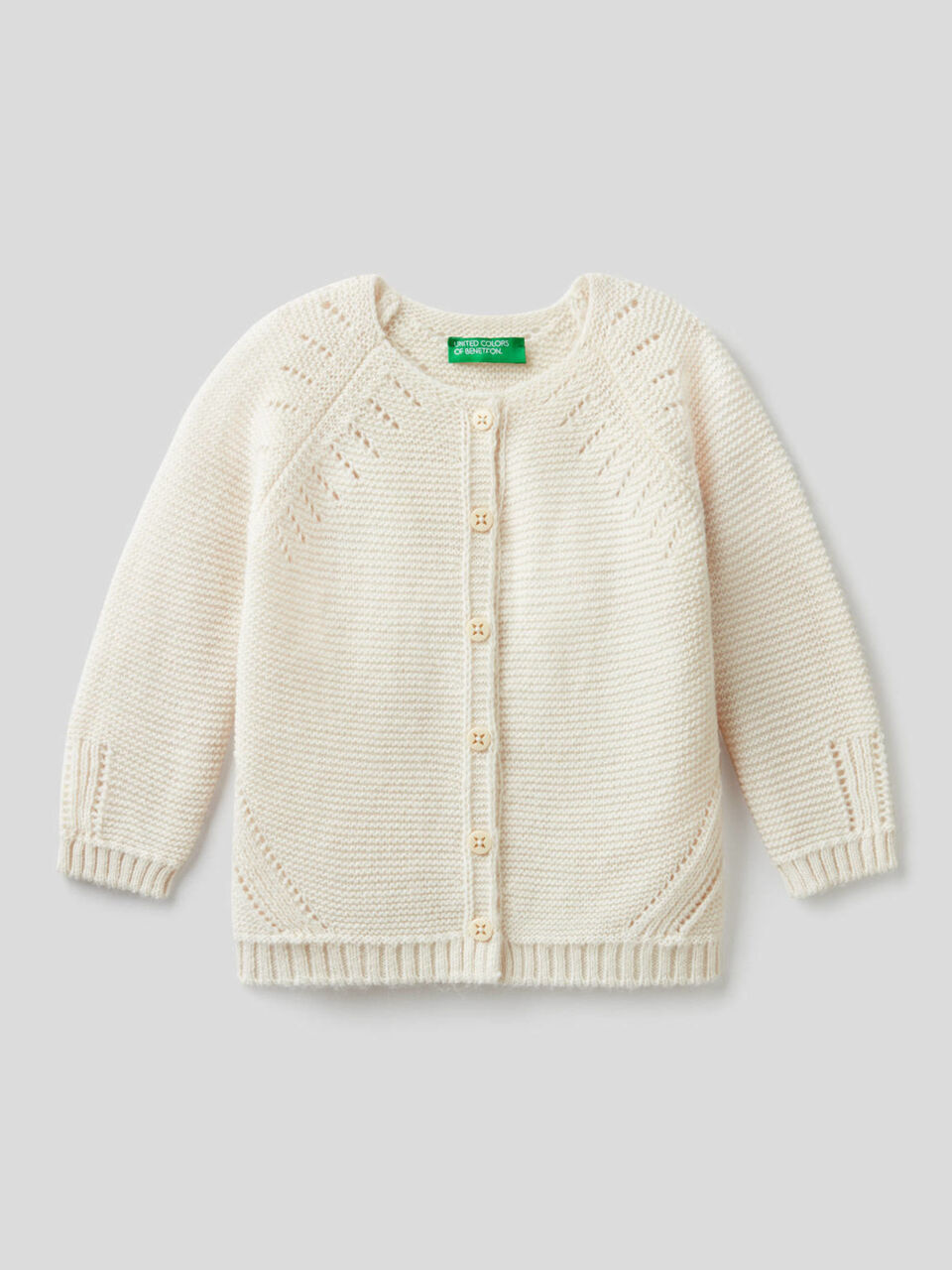 Cardigan with perforated details image number 1