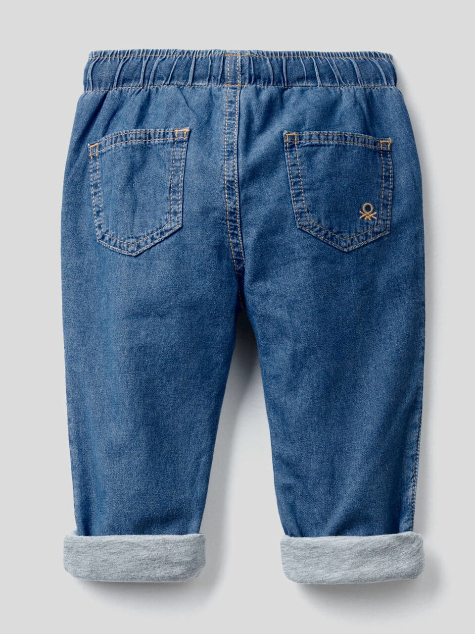 Lined lightweight denim trousers image number 2