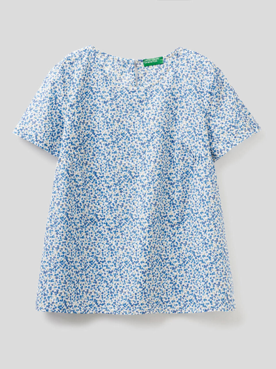 Patterned blouse in pure cotton image number 1