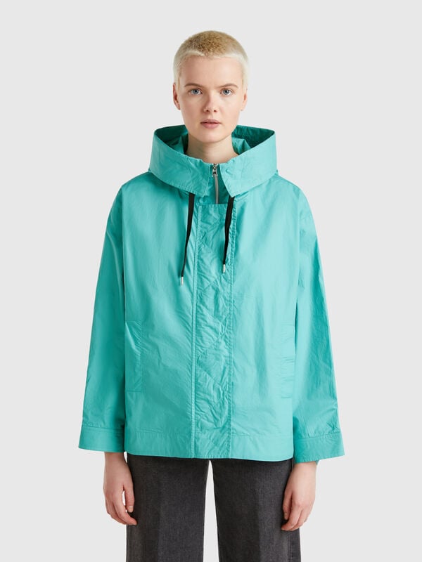 Oversized fit nylon jacket Women