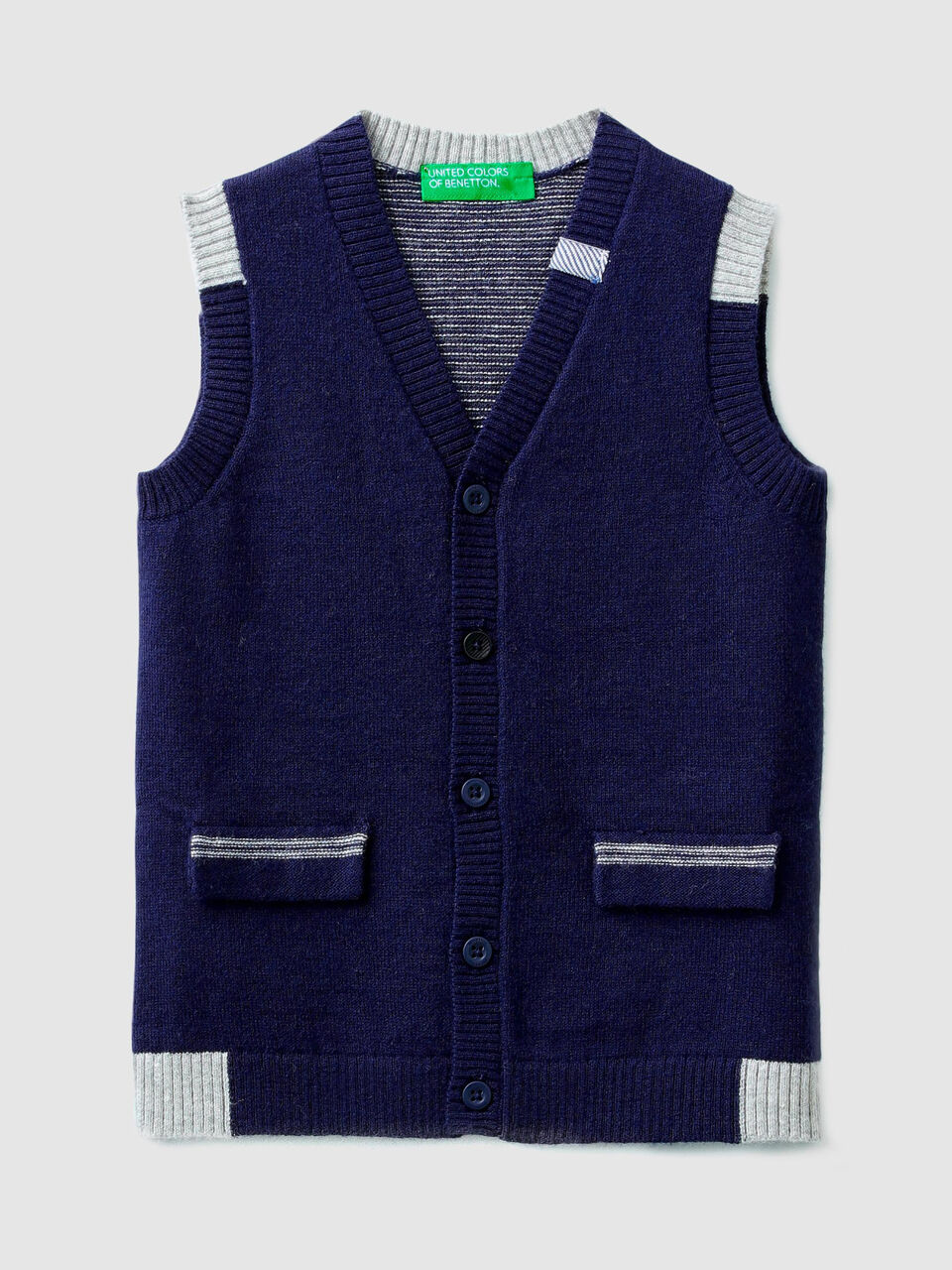 Knit vest with buttons image number 1