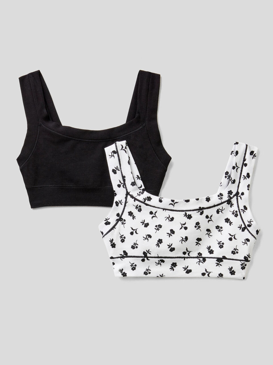 Two super stretch organic cotton bras image number 1