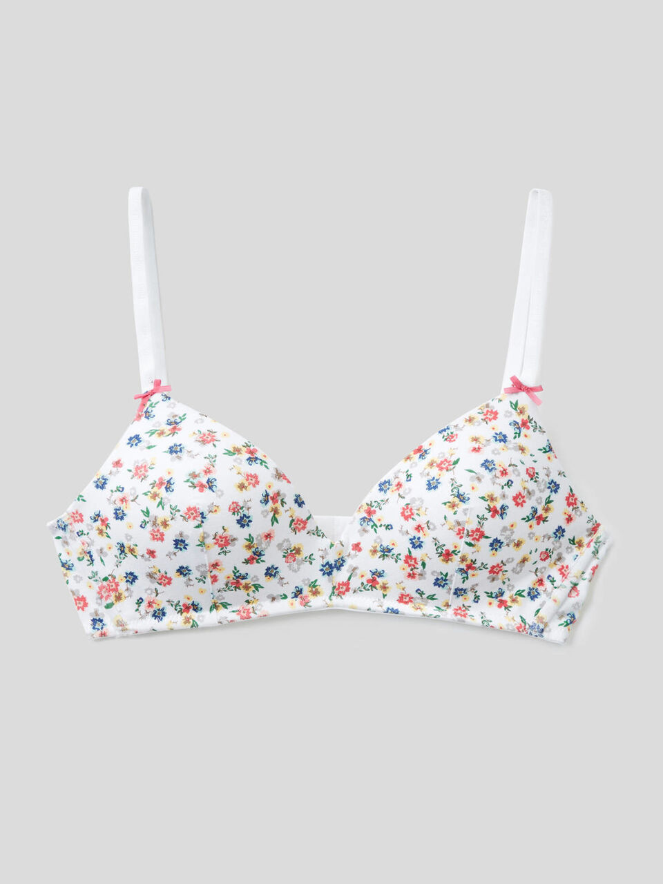 Padded patterned triangle bra image number 1