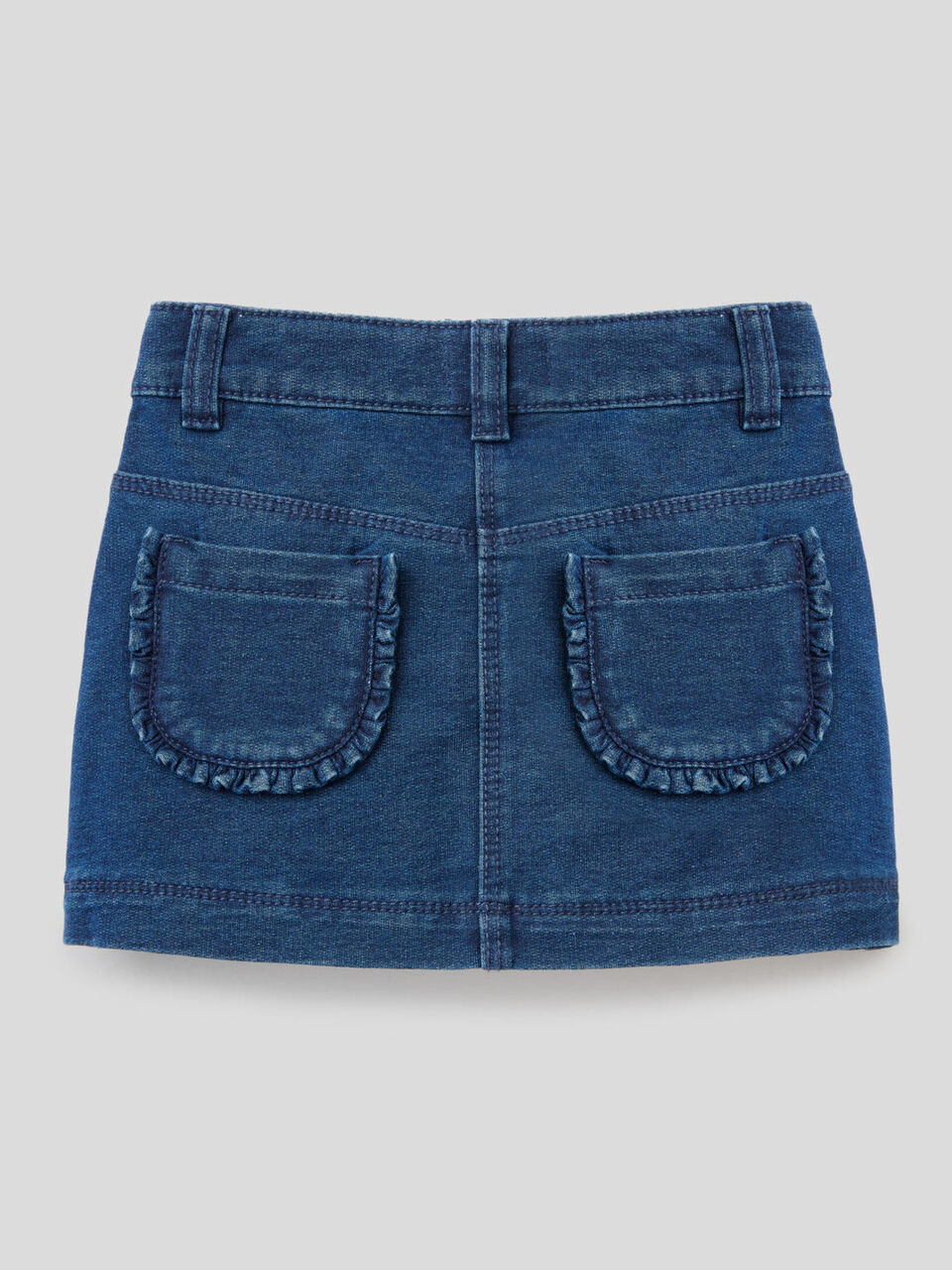 Mini skirt in denim look sweat image number 2