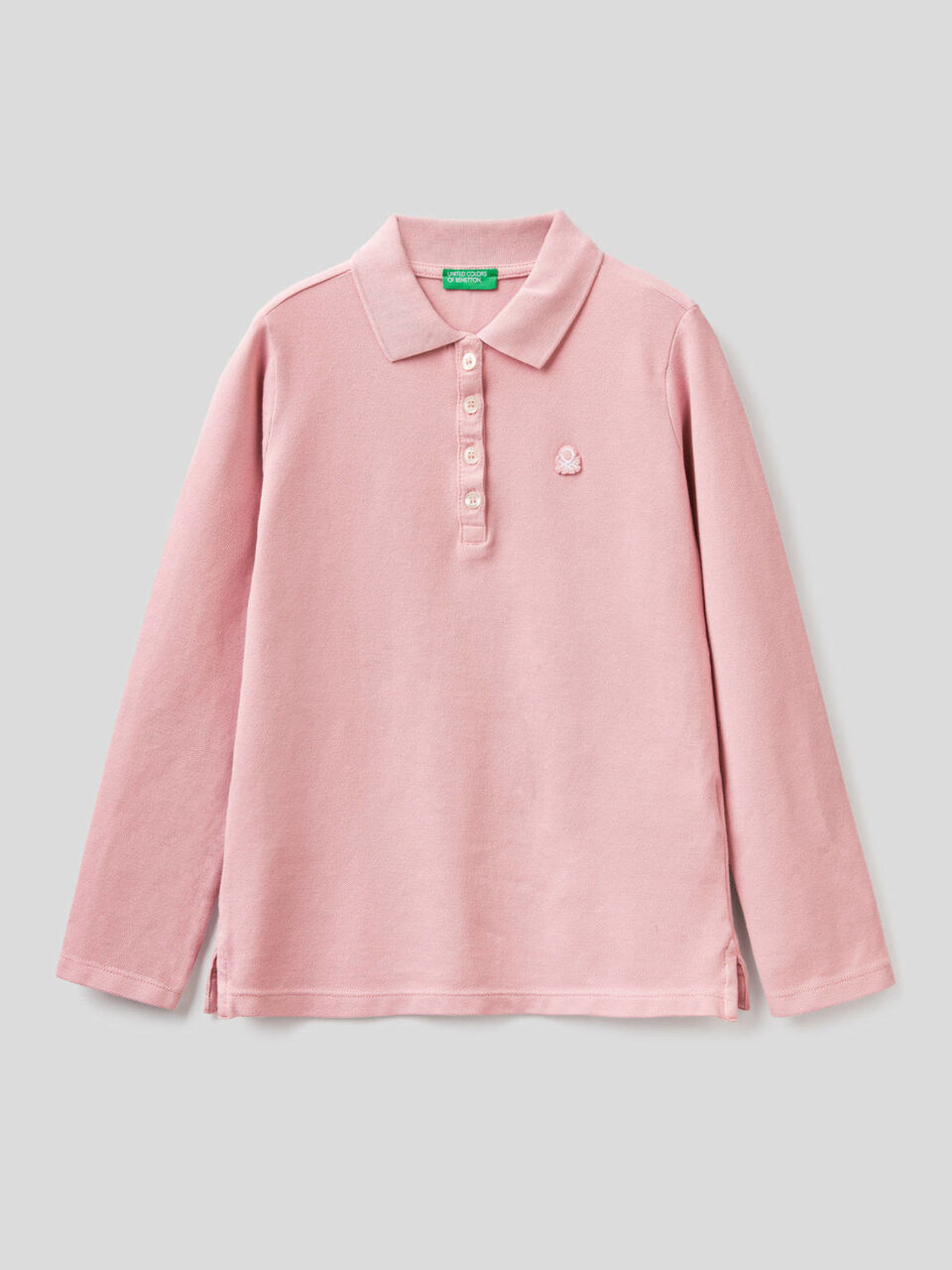 Long sleeve organic cotton polo image number 1