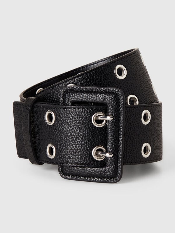 High waist belt in imitation leather Women
