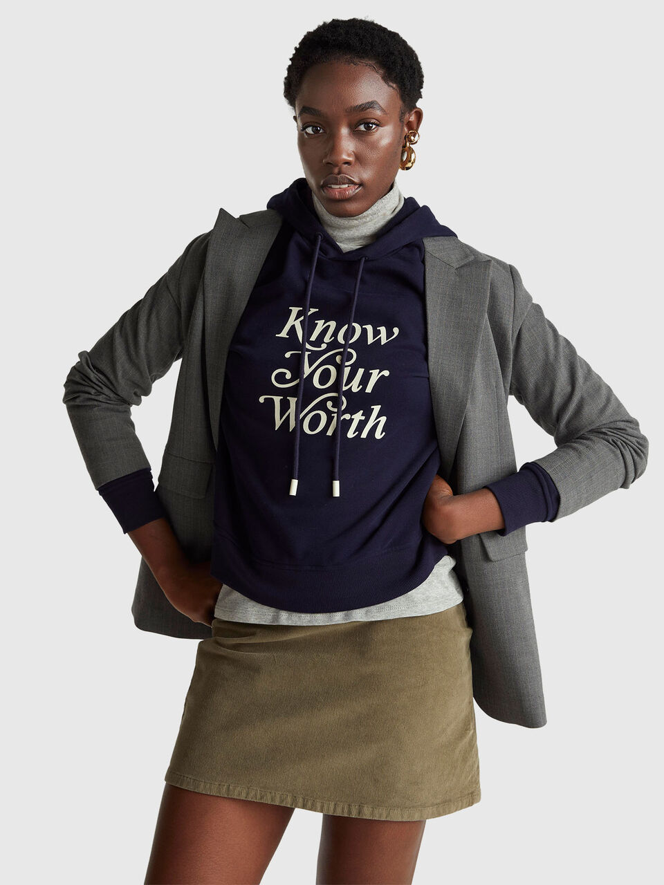 SWEATER W/HOOD Women image number null