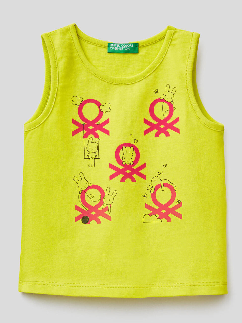 Organic cotton tank top with print image number 1