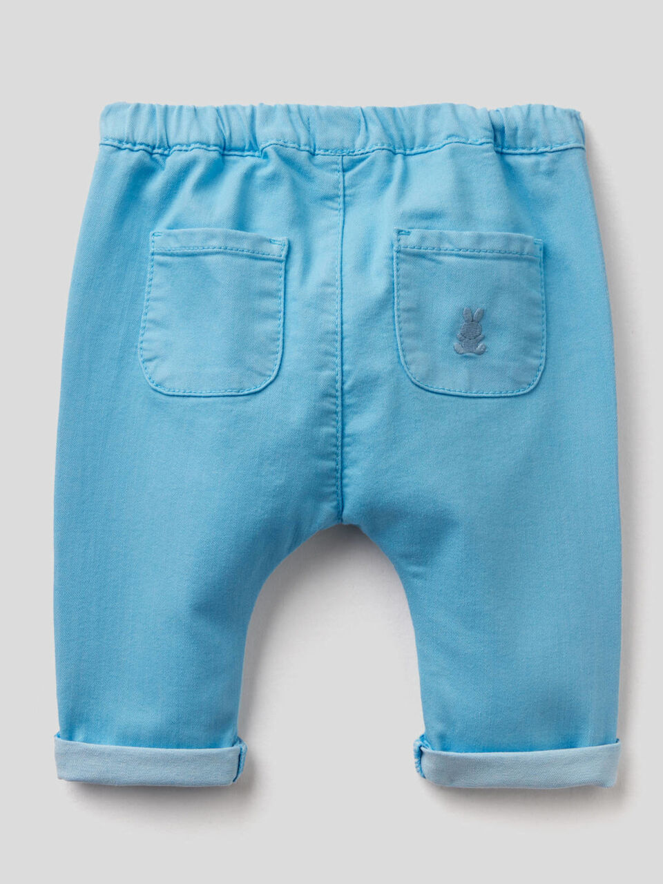 Trousers in stretch cotton blend New Born (0-18 months) image number 2