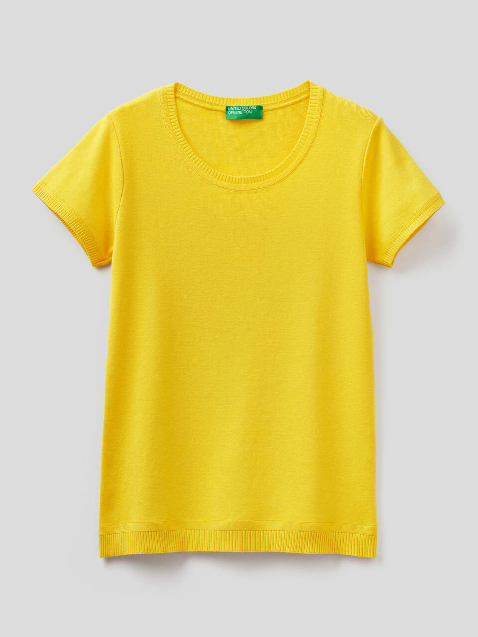 Short sleeve sweater in 100% cotton image number 1